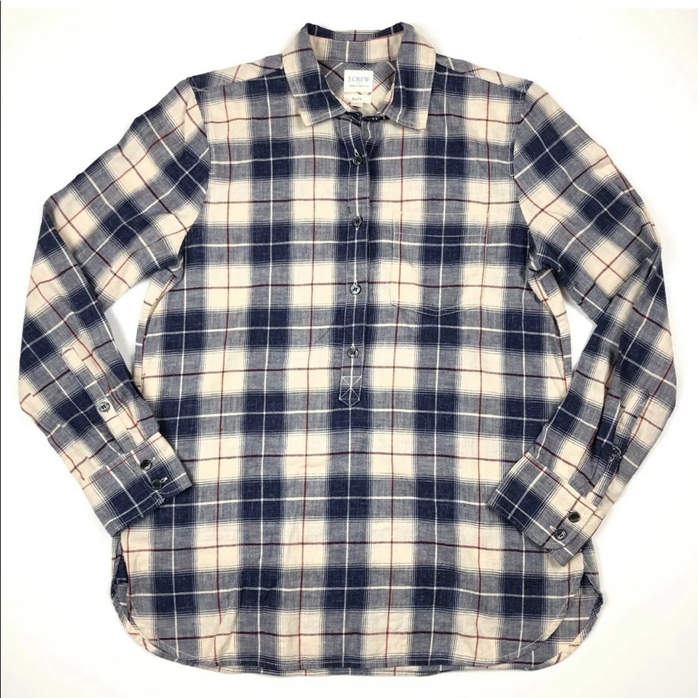 J. Crew Factory  Homespun Popover Plaid Shirt